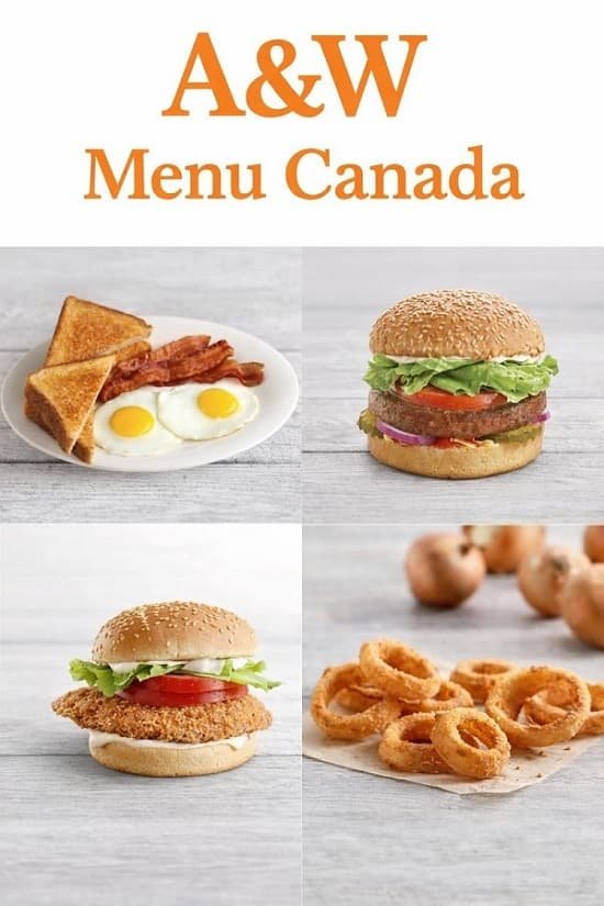 A&W Menu Canada